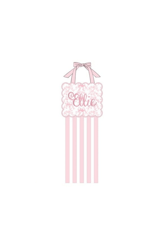 The Smocked Flamingo Apparel & Accessories Pink Floral Toile Hair Bow Holder