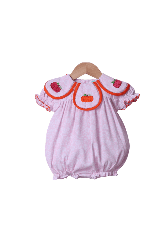 The Smocked Flamingo Apparel & Accessories Pink Floral Tulip Pumpkin Bubble