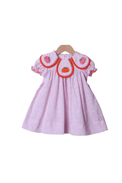 The Smocked Flamingo Apparel & Accessories Pink Floral Tulip Pumpkin Dress