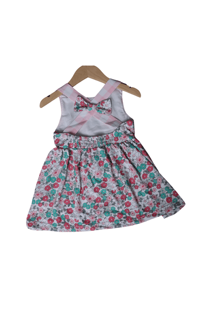 The Smocked Flamingo Apparel & Accessories Pink Gingham Floral Knit Sun Dress