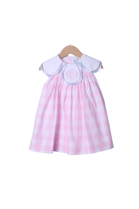 The Smocked Flamingo Apparel & Accessories Pink Gingham Tulip Dress