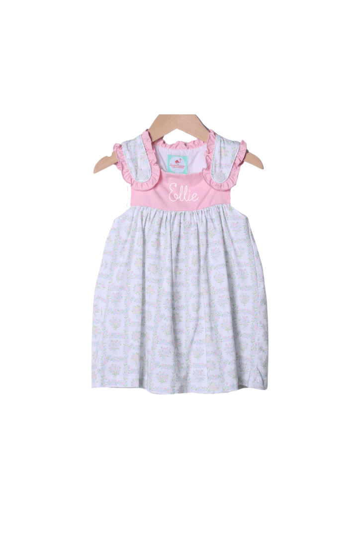 The Smocked Flamingo Apparel & Accessories Pink Patchwork Ruffle Dress
