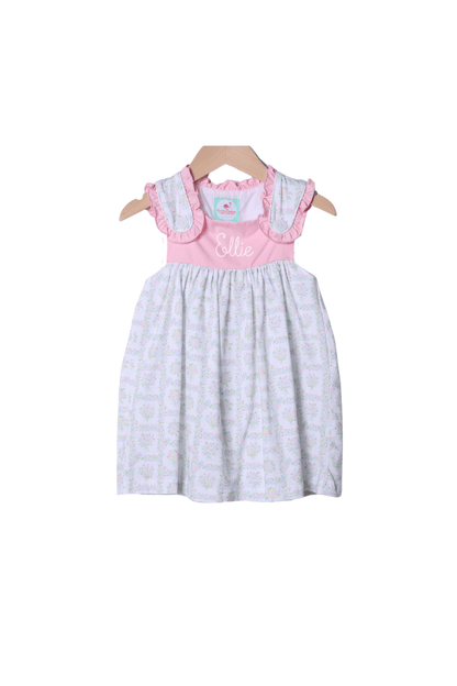 The Smocked Flamingo Apparel & Accessories Pink Patchwork Ruffle Dress
