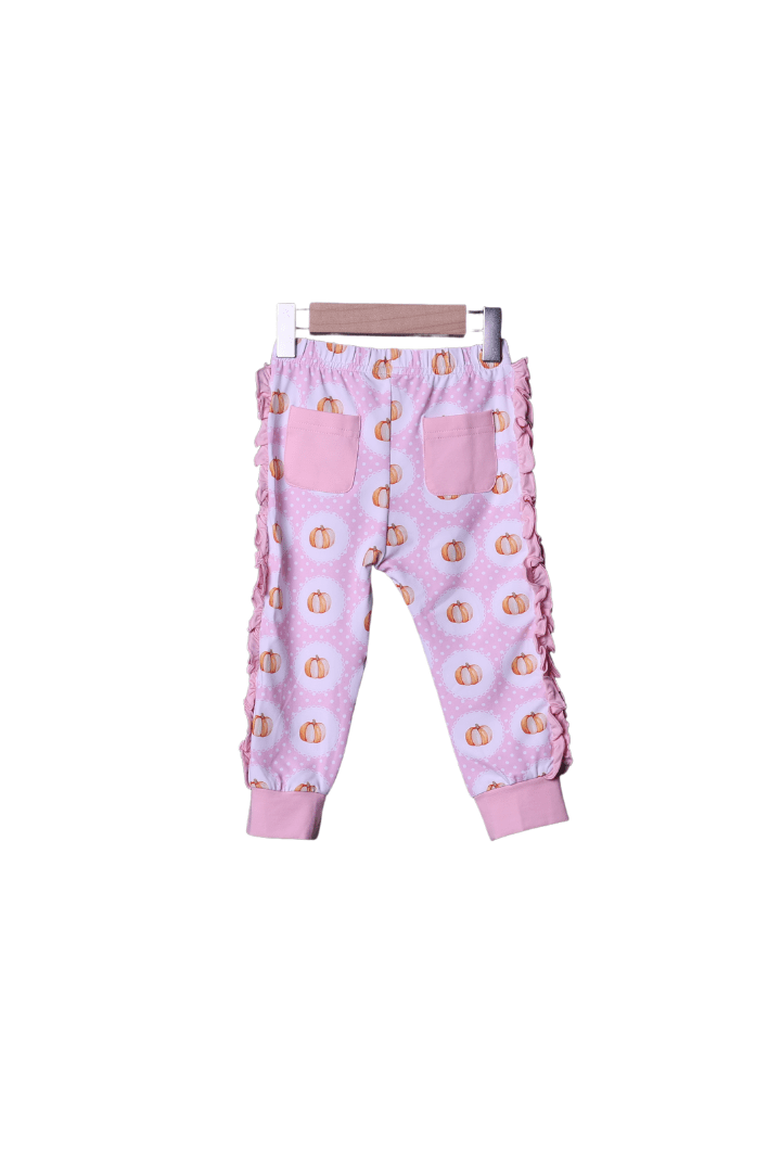 The Smocked Flamingo Apparel & Accessories Pink Pumpkin Long Sleeve Pajamas