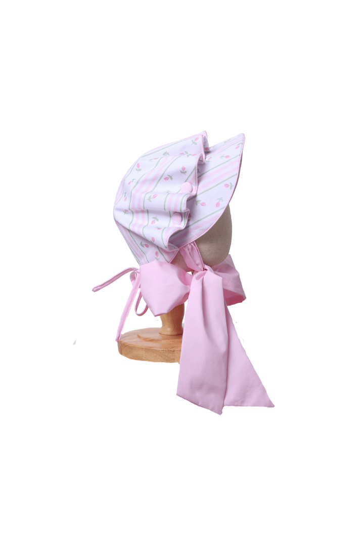 The Smocked Flamingo Apparel & Accessories Pink Rose Trellis Bonnet