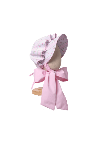 The Smocked Flamingo Apparel & Accessories Pink Rose Trellis Bonnet