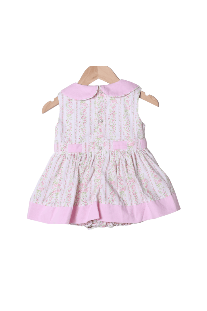 The Smocked Flamingo Apparel & Accessories Pink Spring Floral Skirted Bubble