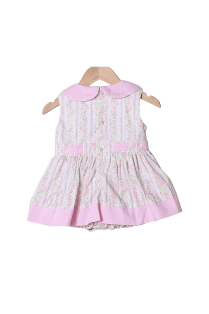 The Smocked Flamingo Apparel & Accessories Pink Spring Floral Skirted Bubble