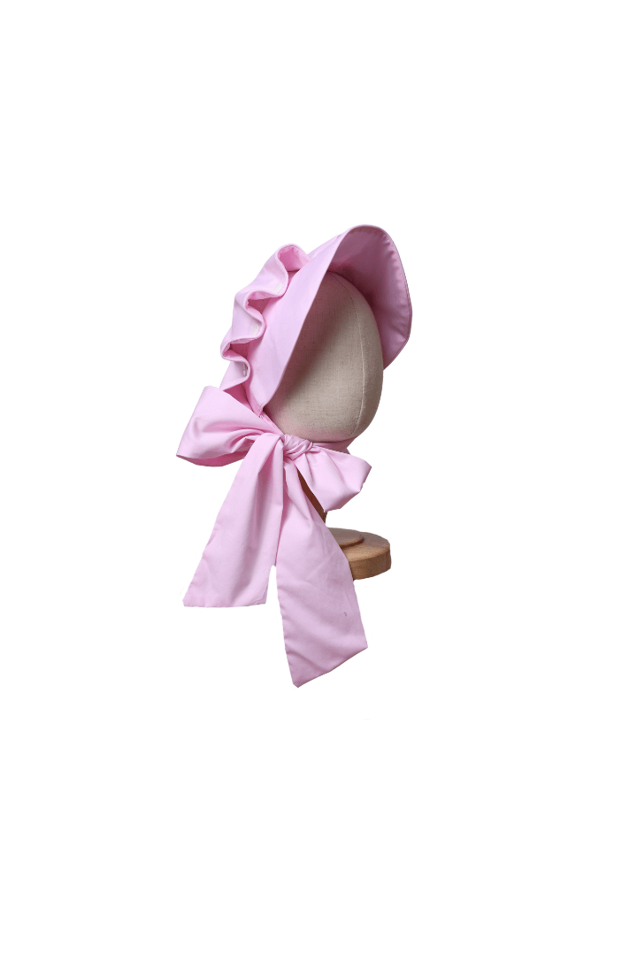 The Smocked Flamingo Apparel & Accessories Pink Woven Bonnet