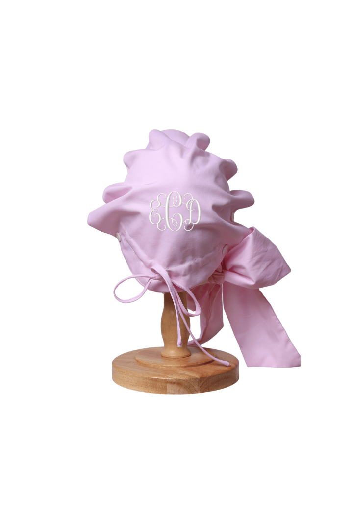 The Smocked Flamingo Apparel & Accessories Pink Woven Bonnet