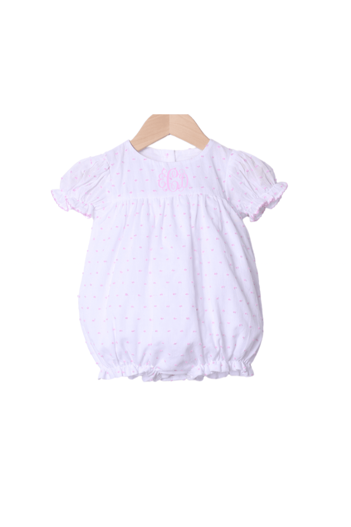 The Smocked Flamingo Apparel & Accessories Pre-Order 2 In 1 Interchangeable Spring Pink Swiss Dot Bubble