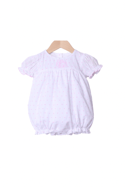 The Smocked Flamingo Apparel & Accessories Pre-Order 2 In 1 Interchangeable Spring Pink Swiss Dot Bubble