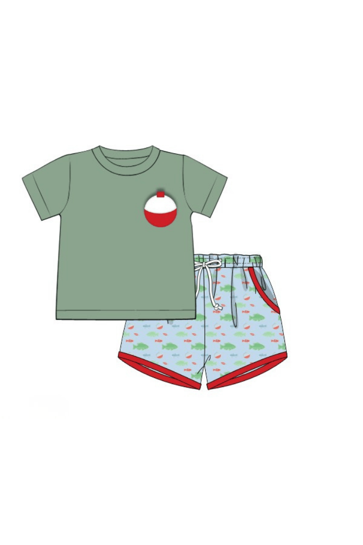 The Smocked Flamingo Apparel & Accessories Pre-Order Applique Boat Bouy Short Set