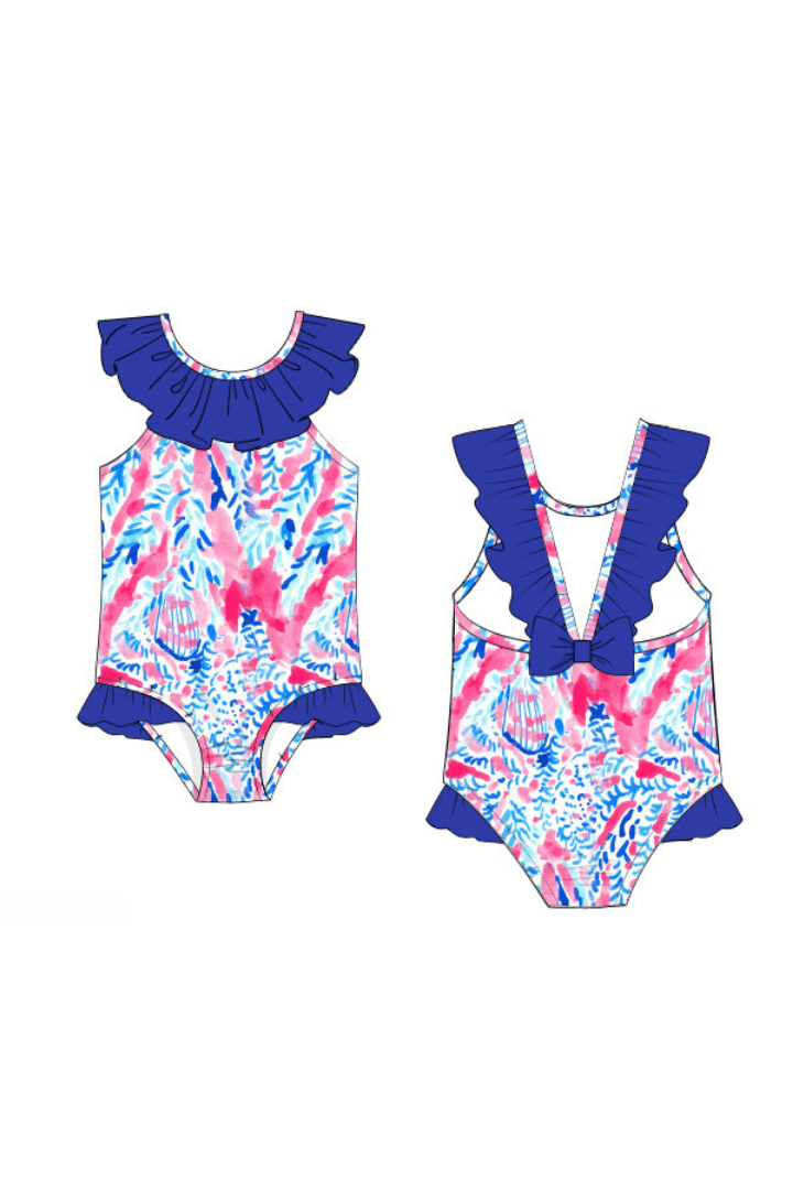 The Smocked Flamingo Apparel & Accessories Pre-Order Bahama Beach Swimsuit