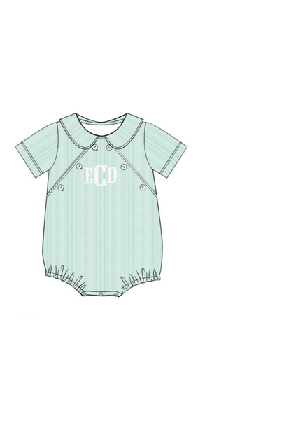 The Smocked Flamingo Apparel & Accessories Pre-Order Blue Linen Button Classic Button Bubble