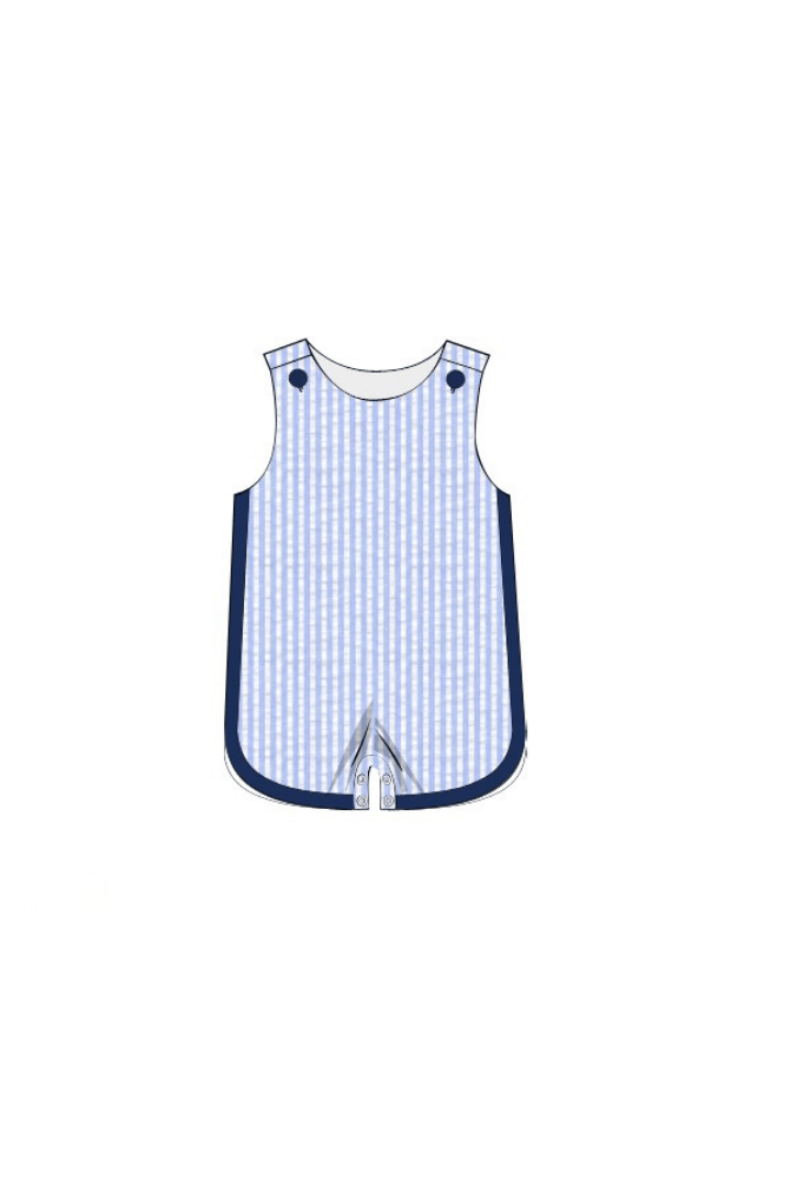 The Smocked Flamingo Apparel & Accessories Pre-Order Blue Seersucker Classic Jon Jon