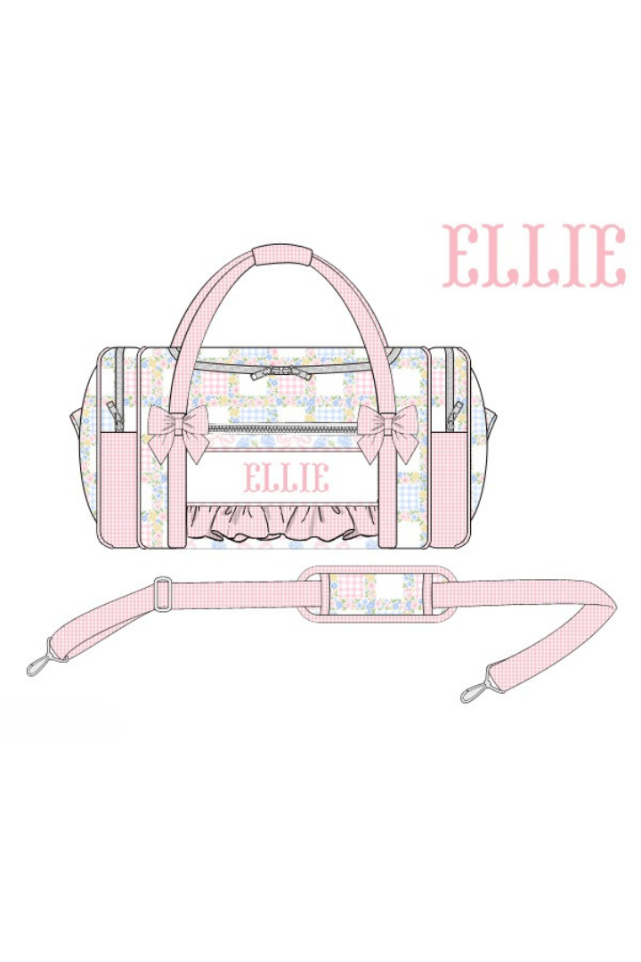 The Smocked Flamingo Apparel & Accessories Pre-Order Custom Name Sweet Pink Bow Luggage