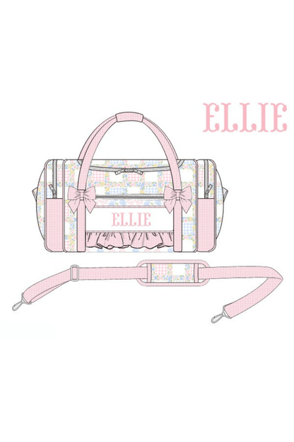 The Smocked Flamingo Apparel & Accessories Pre-Order Custom Name Sweet Pink Bow Luggage