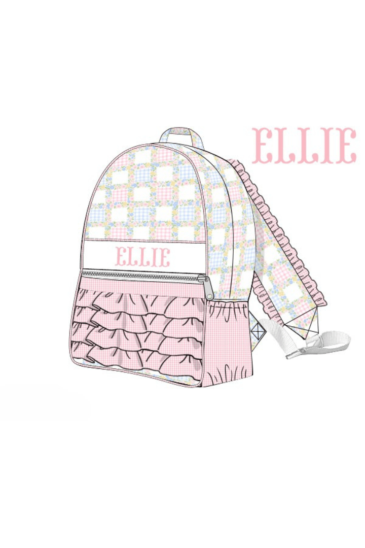 The Smocked Flamingo Apparel & Accessories Pre-Order Custom Name Sweet Pink Bow Luggage