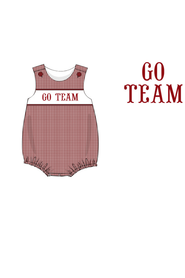 The Smocked Flamingo Apparel & Accessories Pre-Order Custom Personalized Team White and Maroon Bubble