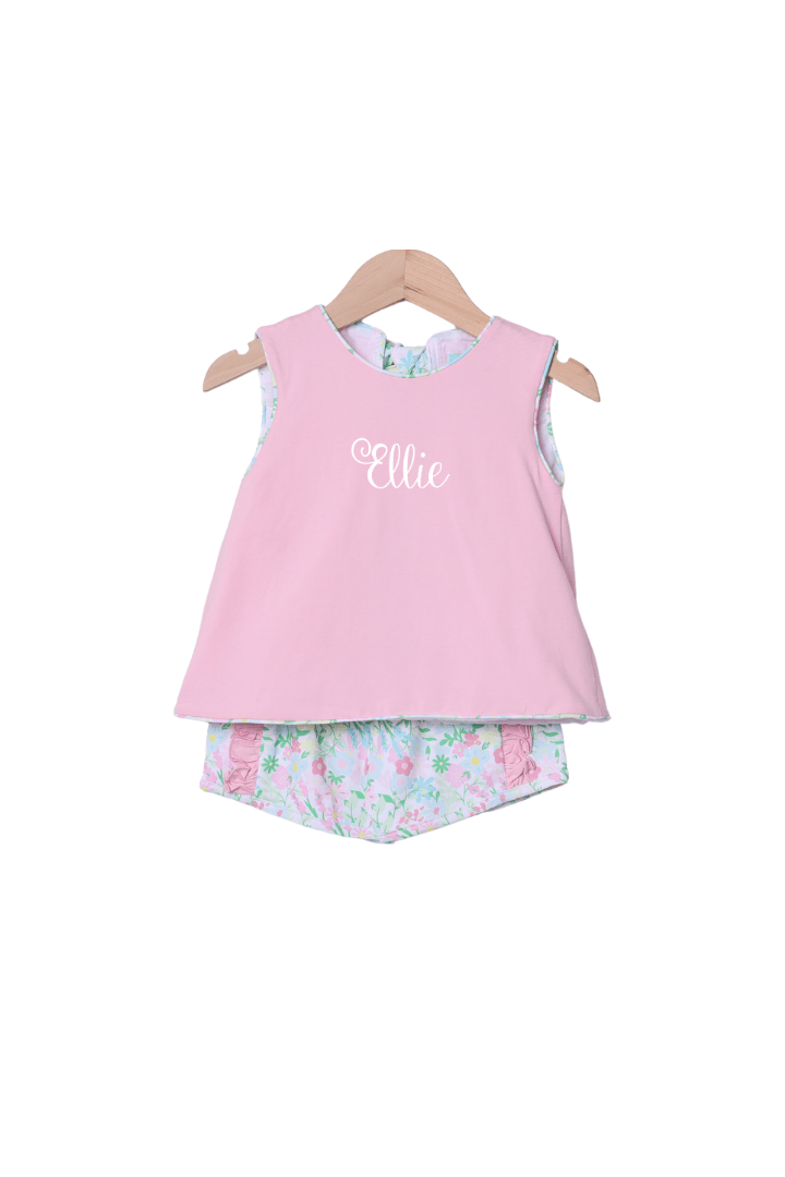 The Smocked Flamingo Apparel & Accessories Pre-Order Ellie Floral Knit Short Set