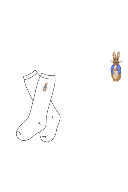 The Smocked Flamingo Apparel & Accessories Pre-Order Embroidered Peter Rabbit Knee Socks