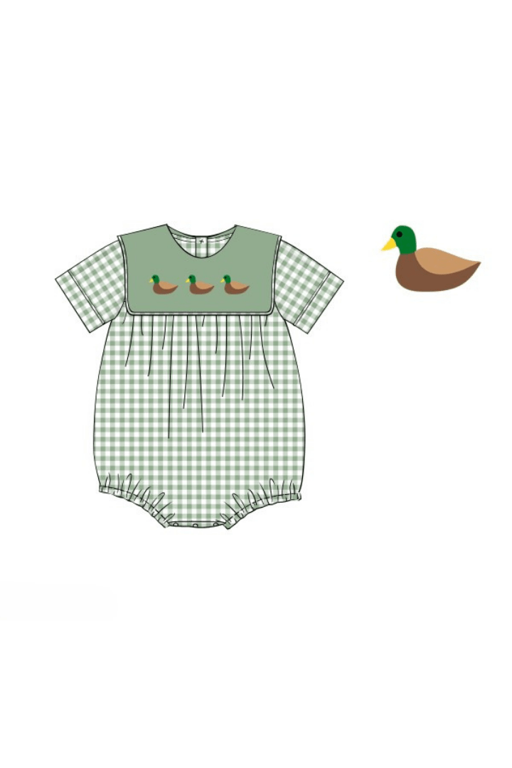 The Smocked Flamingo Apparel & Accessories Pre-Order Fall Mallard Sage Green Bubble