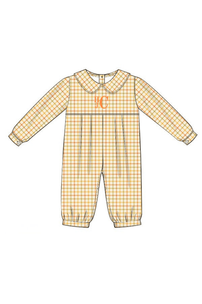 The Smocked Flamingo Apparel & Accessories Pre-Order Fall Plaid Romper