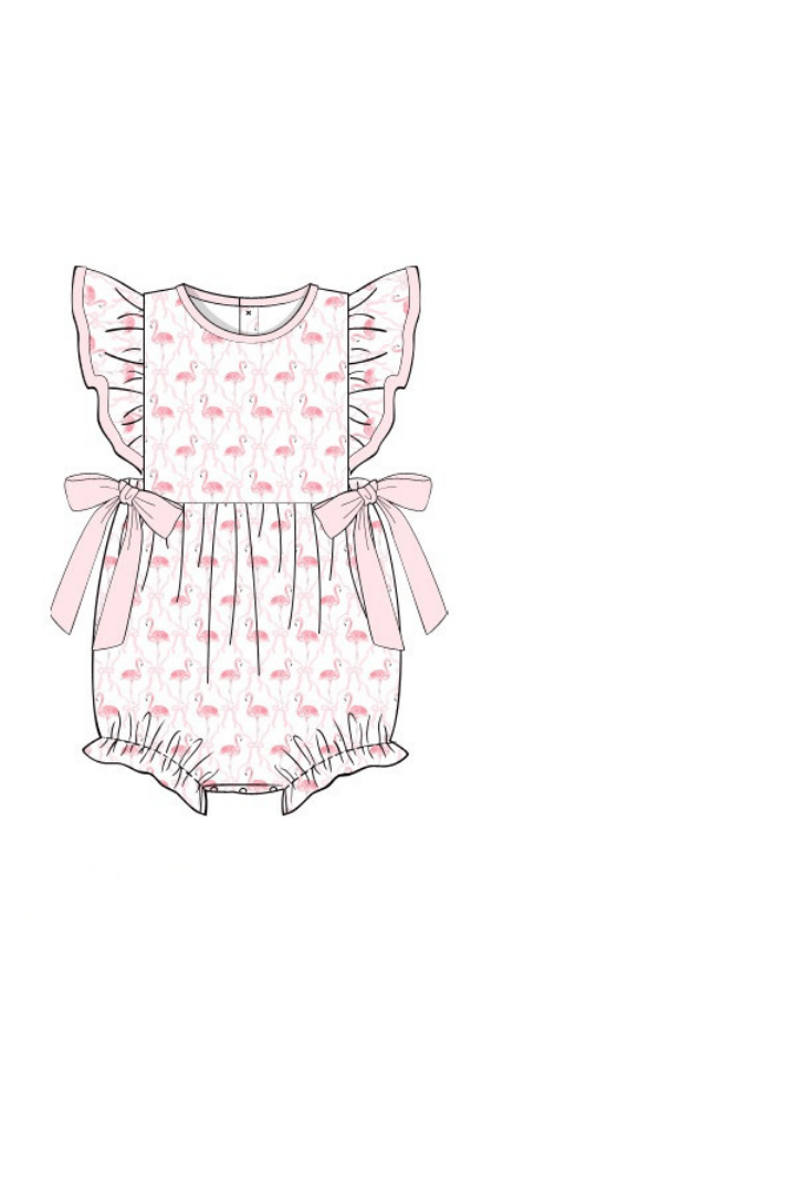 The Smocked Flamingo Apparel & Accessories Pre-Order Fancy Flamingo Ruffle Bubble