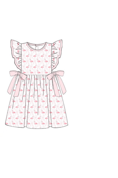 The Smocked Flamingo Apparel & Accessories Pre-Order Fancy Flamingo Ruffle Dress