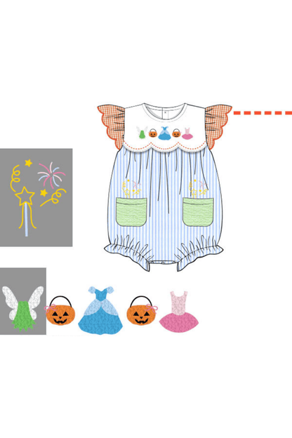 The Smocked Flamingo Apparel & Accessories Pre-Order French Knot Pumpkins, Pixies & Princesses Bubble