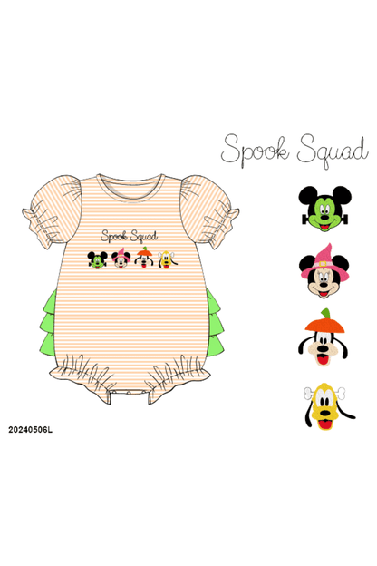 The Smocked Flamingo Apparel & Accessories Pre-Order French Knot Spook Squad Ruffle Bubble