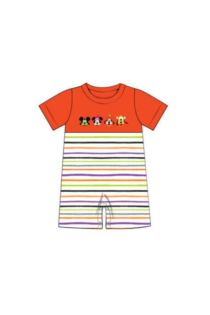 The Smocked Flamingo Apparel & Accessories Pre-Order French Knot Spook Squad Short Romper