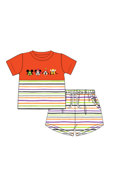 The Smocked Flamingo Apparel & Accessories Pre-Order French Knot Spook Squad Short Short Set