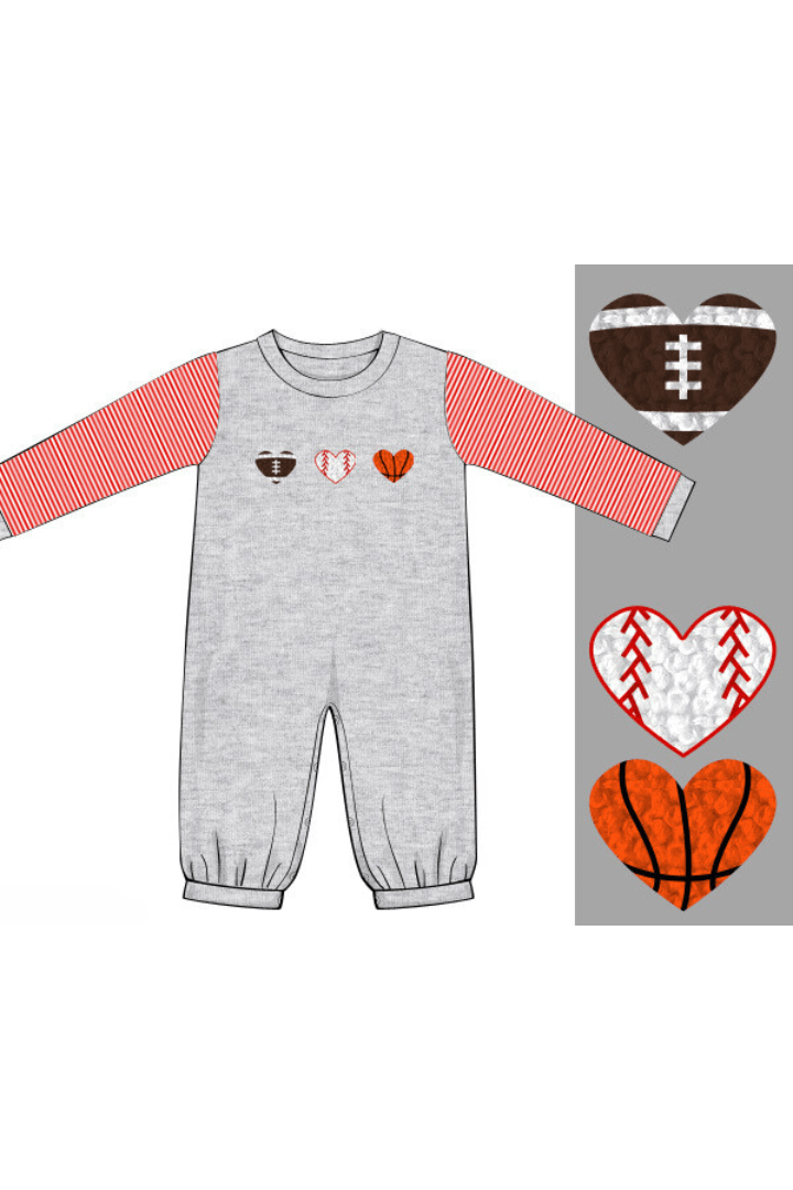 The Smocked Flamingo Apparel & Accessories Pre-Order French Knot Sweet Sports Romper