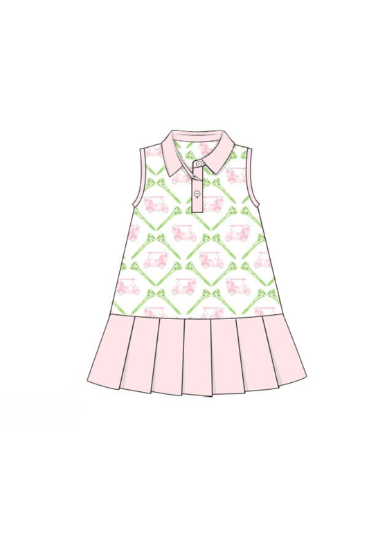 The Smocked Flamingo Apparel & Accessories Pre-Order Golf Cart Tennis Skort Dress