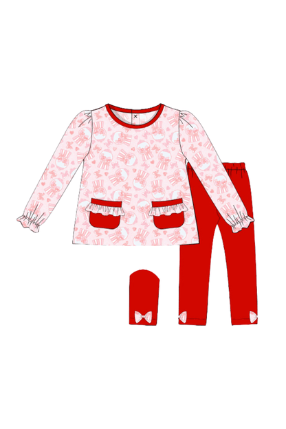 The Smocked Flamingo Apparel & Accessories Pre-Order Gumball of Love Knit Pant Set