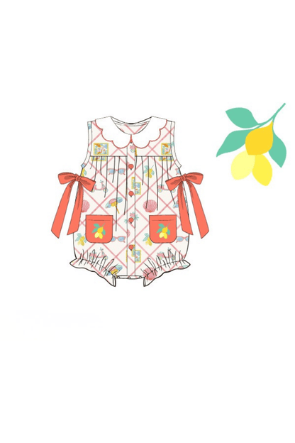 The Smocked Flamingo Apparel & Accessories Pre-Order Hand Embroidered Seaside Charm Bow Bubble