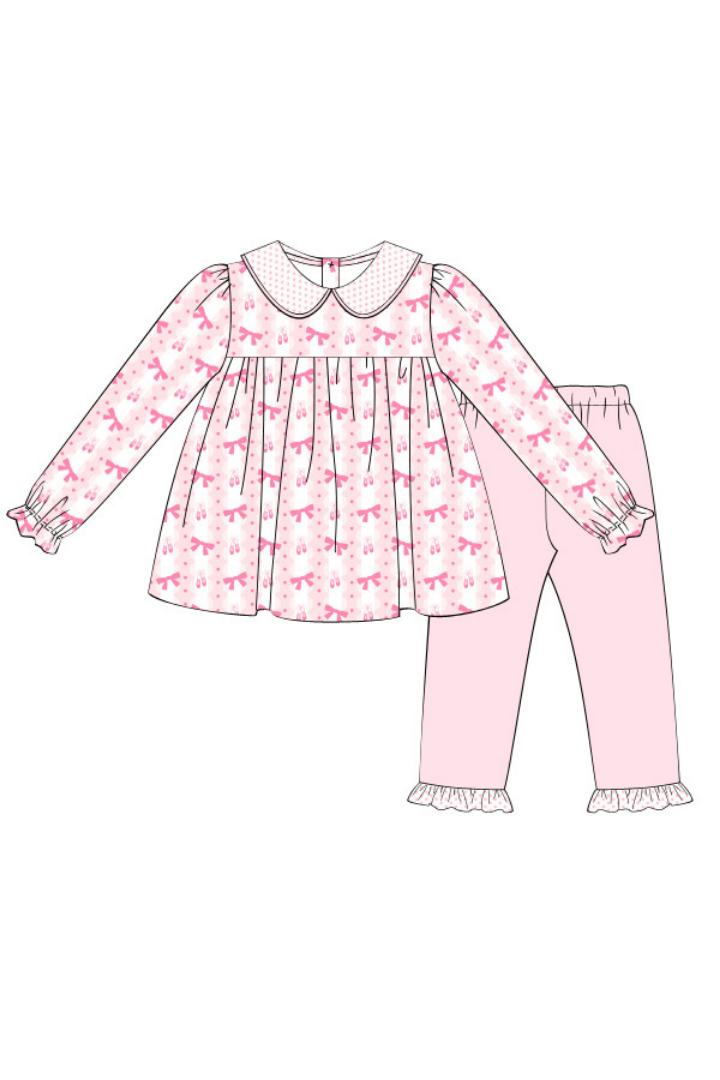 The Smocked Flamingo Apparel & Accessories Pre-Order Knit Ballet Pant Set