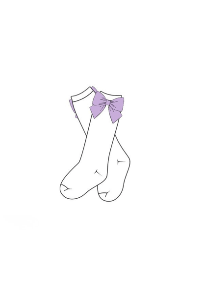 The Smocked Flamingo Apparel & Accessories Pre-Order Lavender Bow Socks
