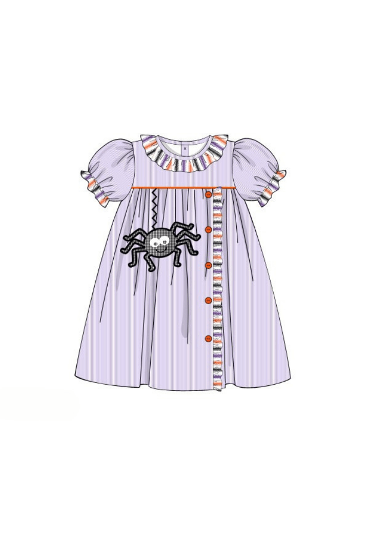 The Smocked Flamingo Apparel & Accessories Pre-Order Lavender Spider Dress