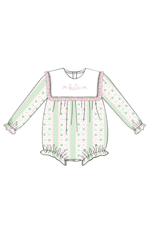 The Smocked Flamingo Apparel & Accessories Pre-Order Lucky Charms Ruffle Bib Bubble