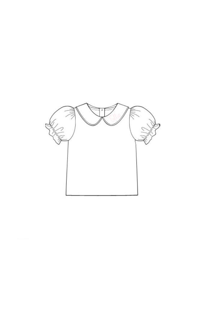 The Smocked Flamingo Apparel & Accessories Pre-Order Peter Pan Collar/Cap Sleeve Knit Shirt