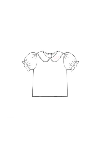 The Smocked Flamingo Apparel & Accessories Pre-Order Peter Pan Collar/Cap Sleeve Knit Shirt