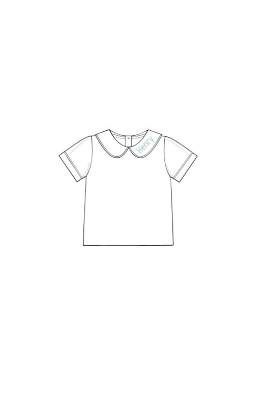 The Smocked Flamingo Apparel & Accessories Pre-Order Peter Pan Collar Knit Shirt