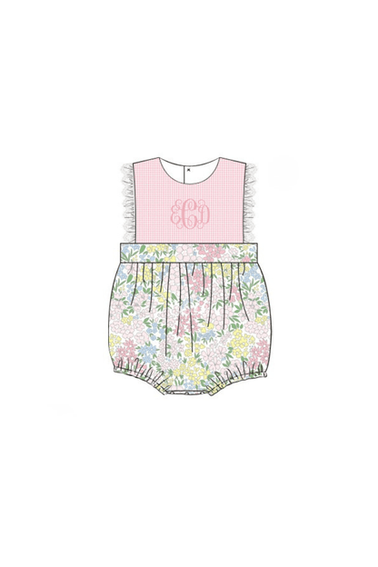 The Smocked Flamingo Apparel & Accessories Pre-Order Pink Floral/Gingahm Bubble