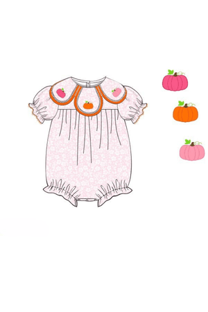 Pre-Order Smocked Pink Swiss Dot Bow Ghost Bubble