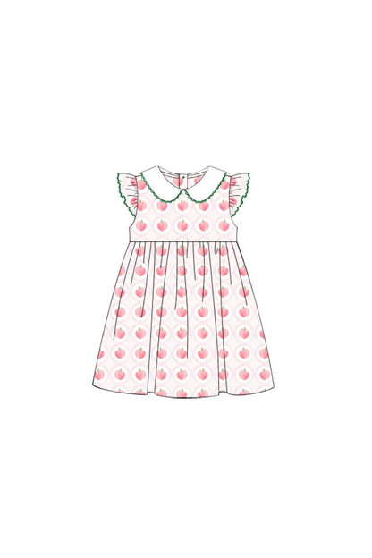 The Smocked Flamingo Apparel & Accessories Pre-Order Pink Knit Apple Dress