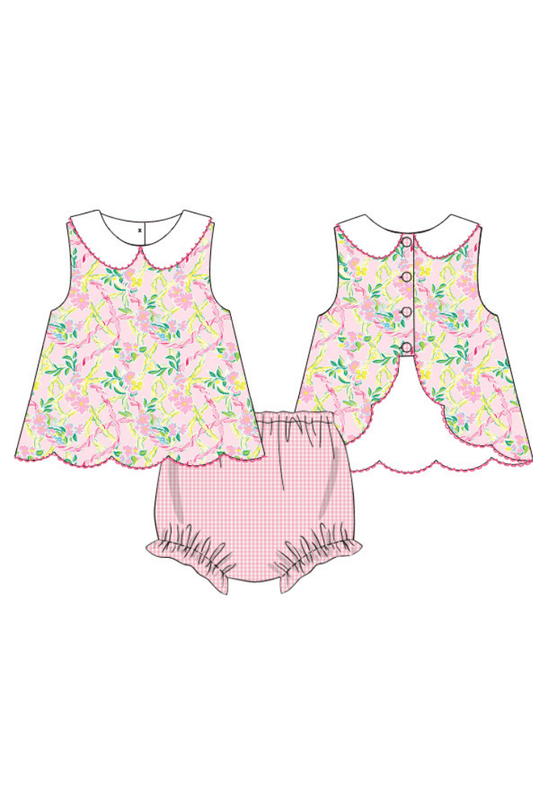 The Smocked Flamingo Apparel & Accessories Pre-Order Pink Paradise Sun Set