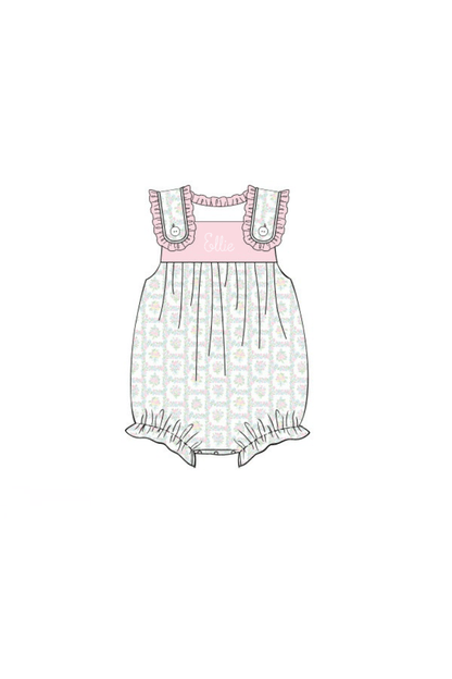 The Smocked Flamingo Apparel & Accessories Pre-Order Pink Patchwork Ruffle Bubble